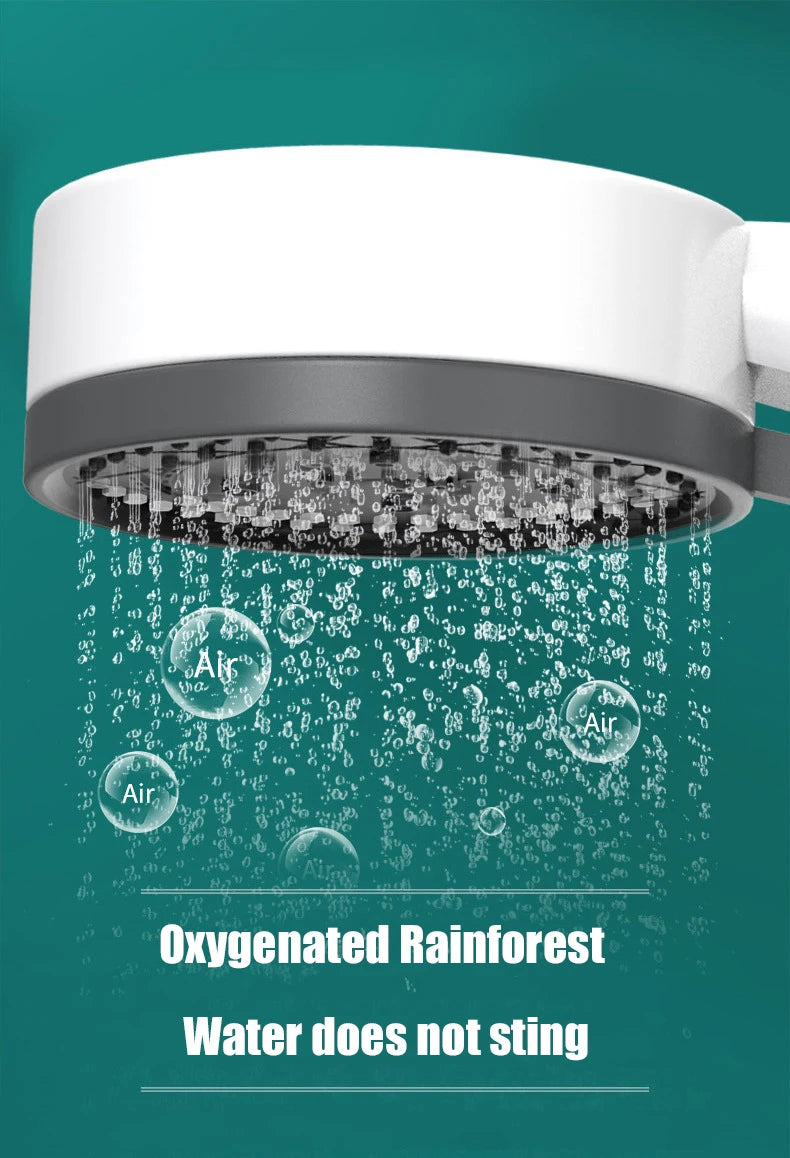 10 Spray High-Pressure Water Saving Filtered Shower Head Handheld Showerhead Fall Resistance Black White Bathroom Shower Nozzle