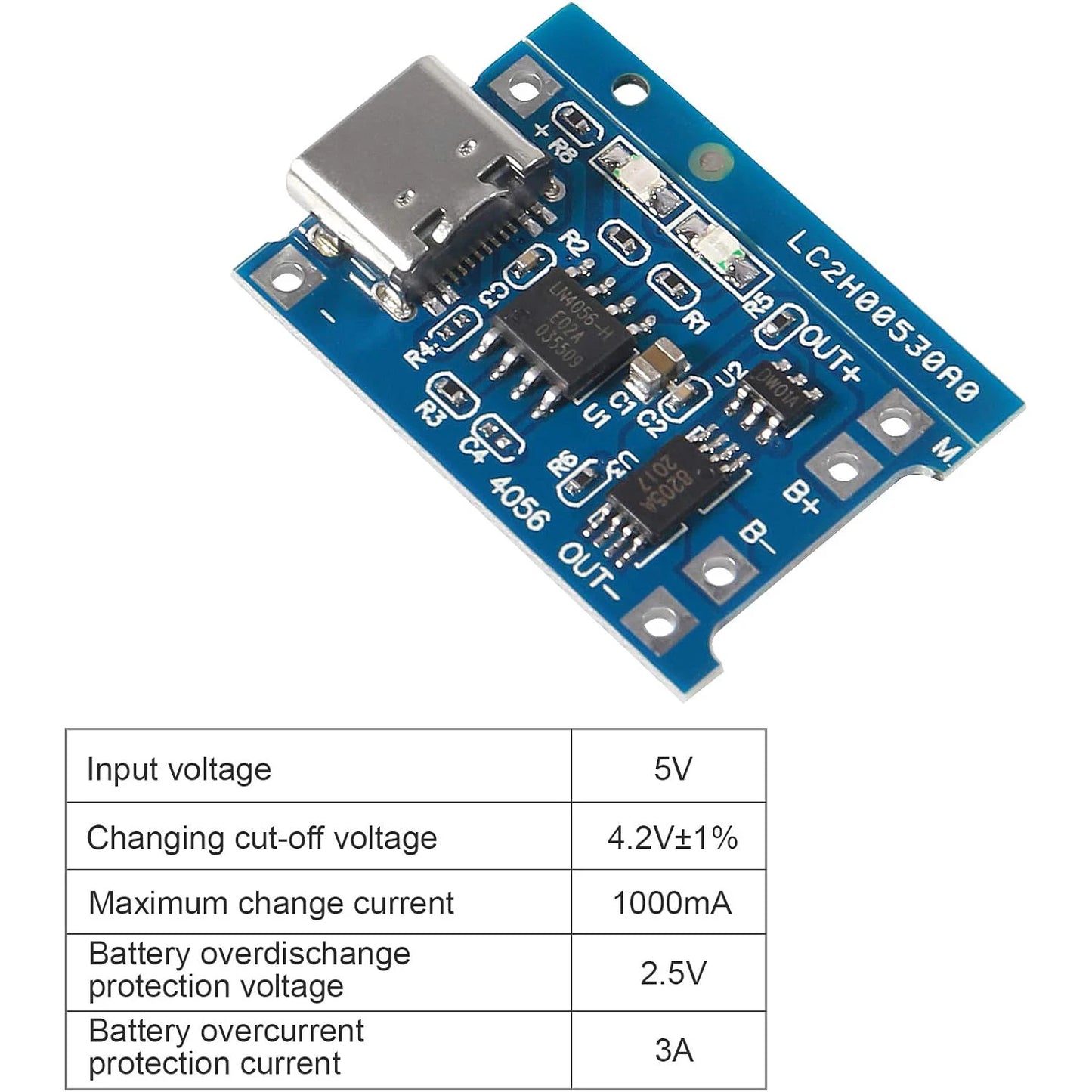 10/100pcs TP4056 +Protection Dual Functions 5V 1A type c 18650 Lithium Battery Charging Board Charger Module