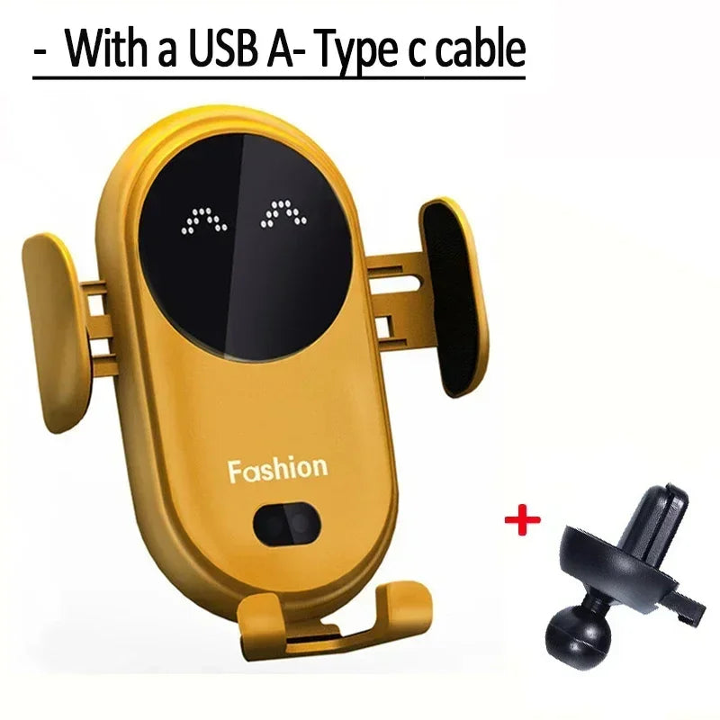 VIKEFON Car Wireless Charger Car Phone Holder for iPhone 17-12 Pro Max 11 Pro X MAX 8 7 Plus Intelligent Infrared Phone Holder - Shoppiline