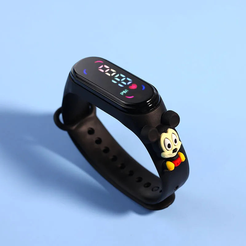 Mode Mickey Kinderuhren für Mädchen Elektronisches Armband Sport Touch LED Spiderman Puppe Kinderuhr Frauen Wasserdichte Uhr