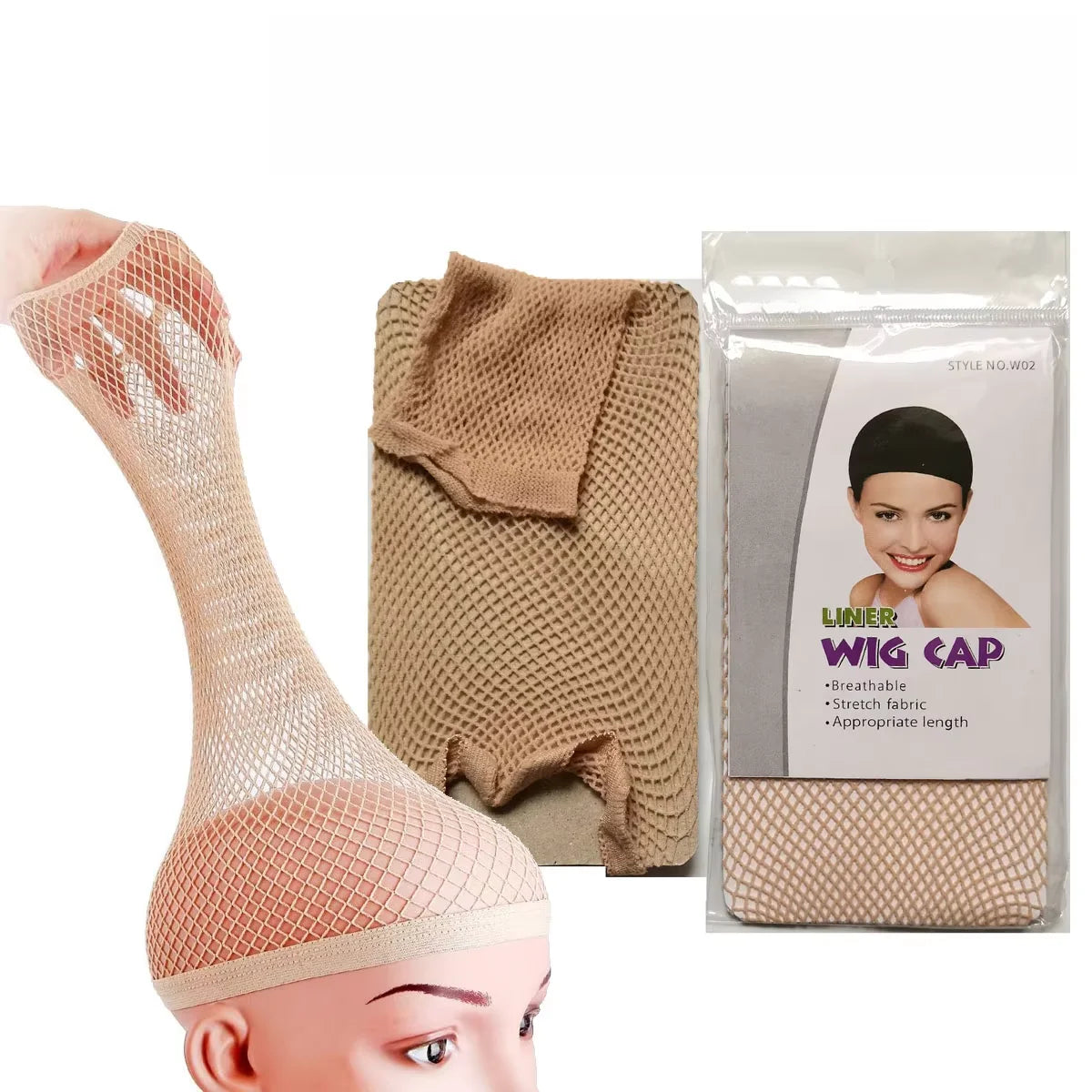Nylon Hair Net New Stretchable Elastic Hairnets Fashion Mesh Weaving Wig Caps  for Wig Accessories