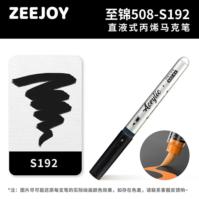 ZEEJOY 120/12/1 Colors Direct Liquid Acrylic Marker Pens Waterproof Pen Soft Brush Nib for Manga School Art Supplies Stationery