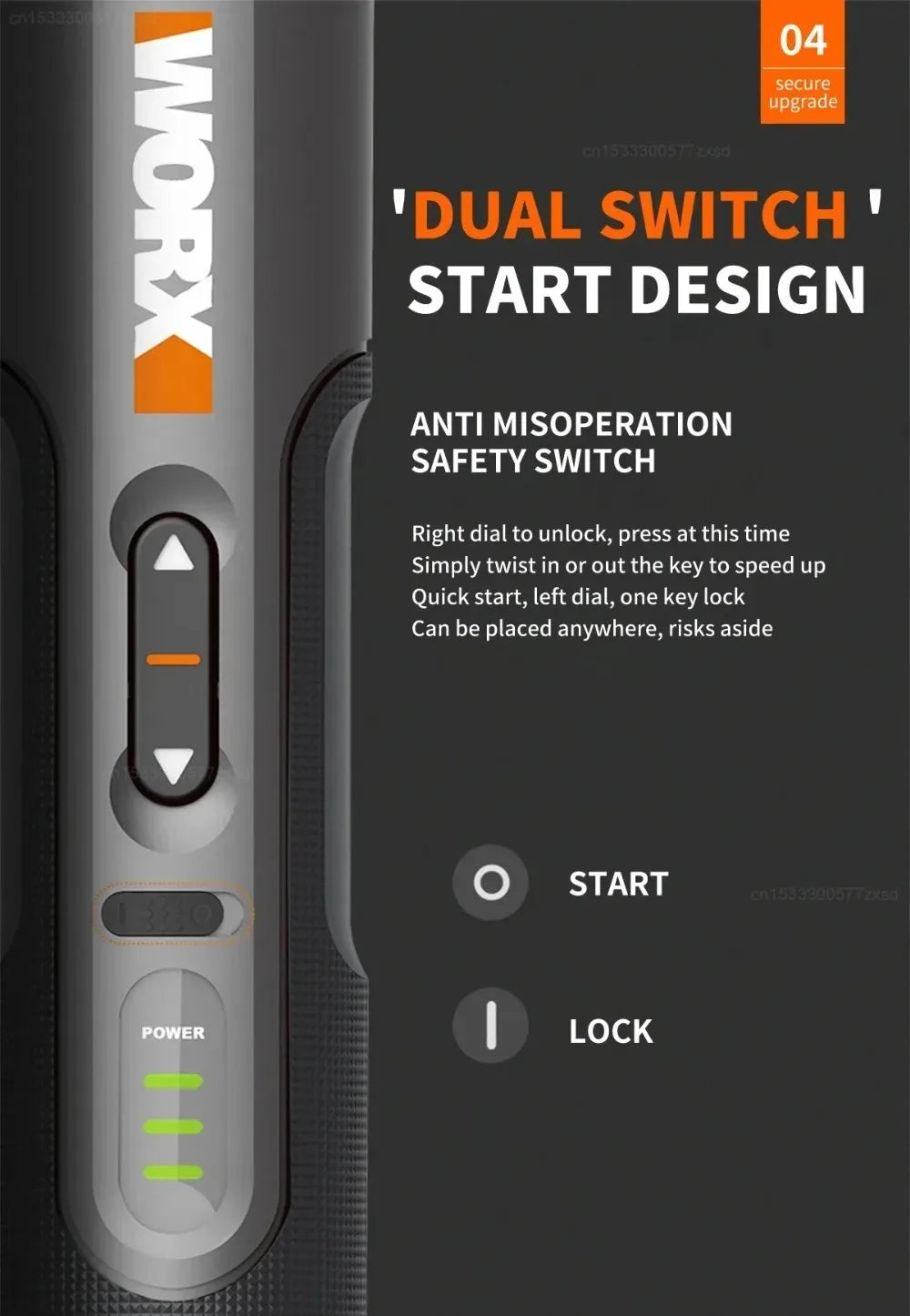 Worx 30 Bit Sets Power Tools WX242 Electrical Screwdriver Set Smart Cordless Drill Screwdrivers USB Rechargeable Set Home Repair - Shoppiline