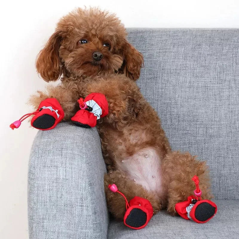 1PC Waterproof Soft Sole Rain Shoes Dog Foot Covers Ideal for Small to Medium Dogs Anti-Slip Protection for Paws