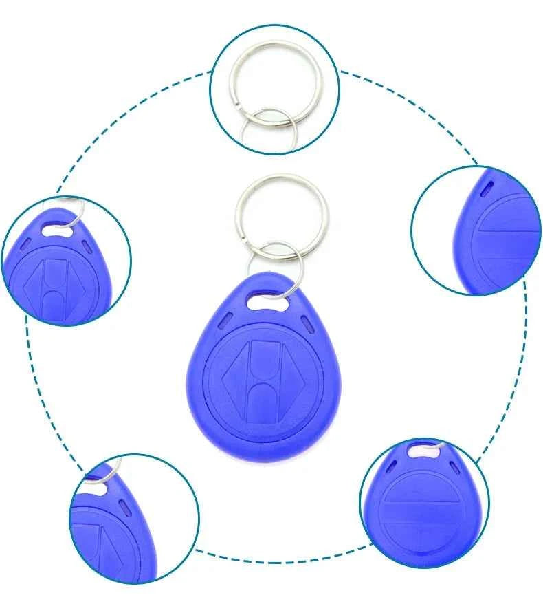 5YOA 10pcs 125KHz T5577 Keyfobs Rewritable Duplicate Tag 5200 Proximity Copy Access Card ID Token Ring RFID Cloner Keychain