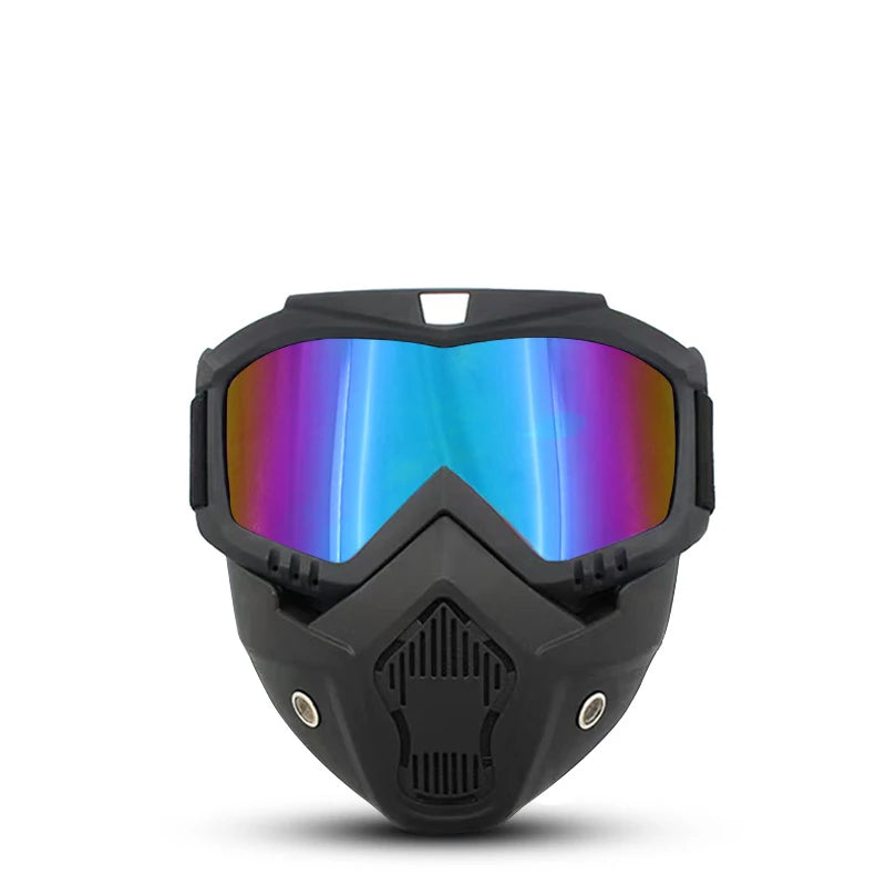 Motocross Goggles Outdoor Unisex Cycling Riding Skiing Windproof Goggles Eyewear With Detachable Mask Protection Motorcycle
