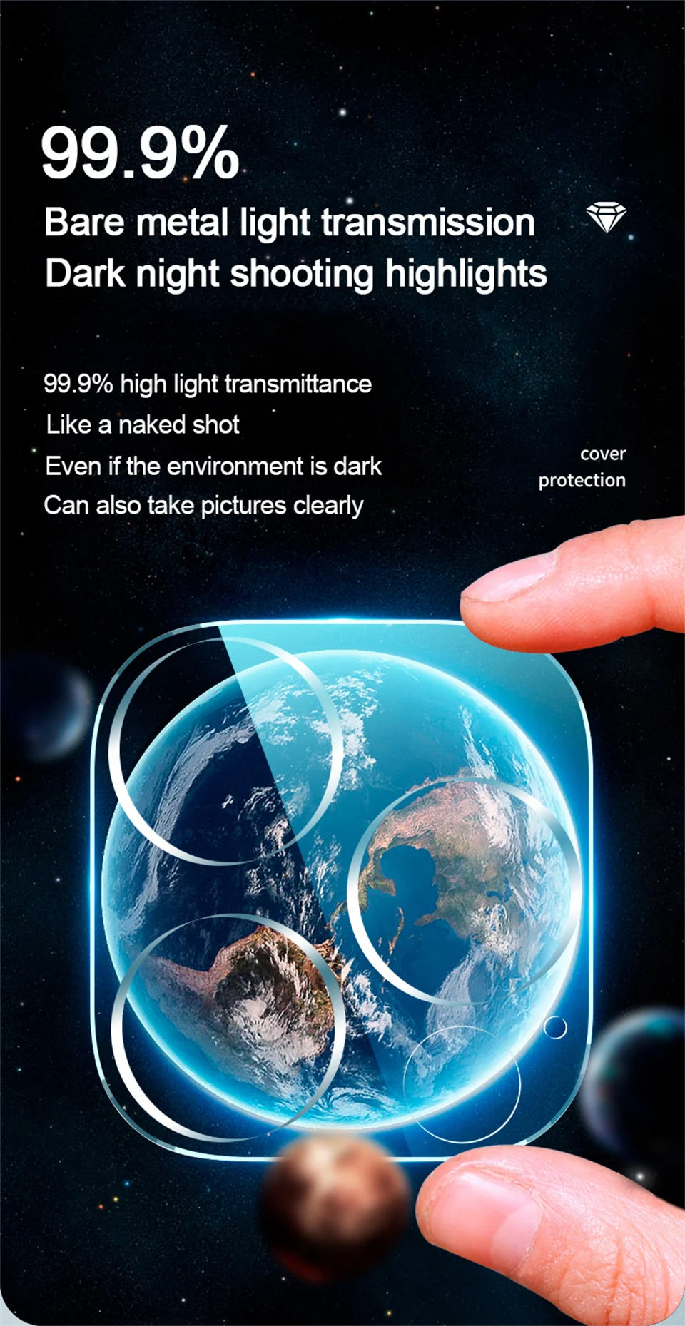 Lot de 3 films en verre de protection d'objectif pour appareil photo HD pour iPhone 16 14 15 Pro Max Plus, protection d'objectif à couverture complète pour 13 11 12 PRO Mini