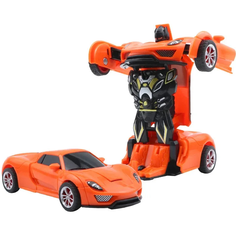 Verformbares Spielzeugauto, Trägheitsaufprall, Ein-Knopf-Verformung, Jungenpuzzle, Kollisionsverformung, Autobot-Roboter