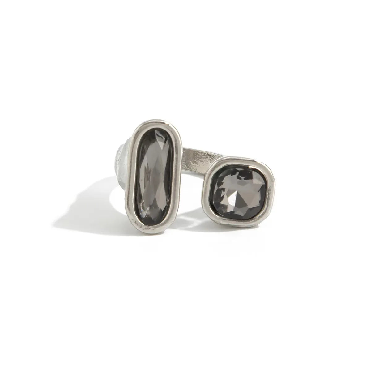 Minimalist Acrylic Rhinestone Open Ring for Women Korean Fashion Geometry Adjustable Knuckle Ring Party Jewelry Lady Gifts