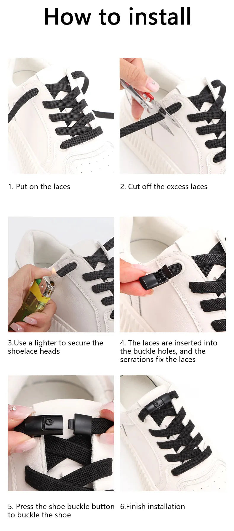 Colorful Press Lock Shoelaces without ties Elastic Laces Sneaker 8MM Widened Flats No Tie Shoe laces Kids Adult Shoelace Shoes