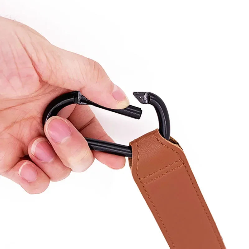 1/2pcs PU Leather Baby Bag Stroller Hook Pram Cart Organizer 360 Degree Rotatable Hook High-quality Crochet Stroller Accessories