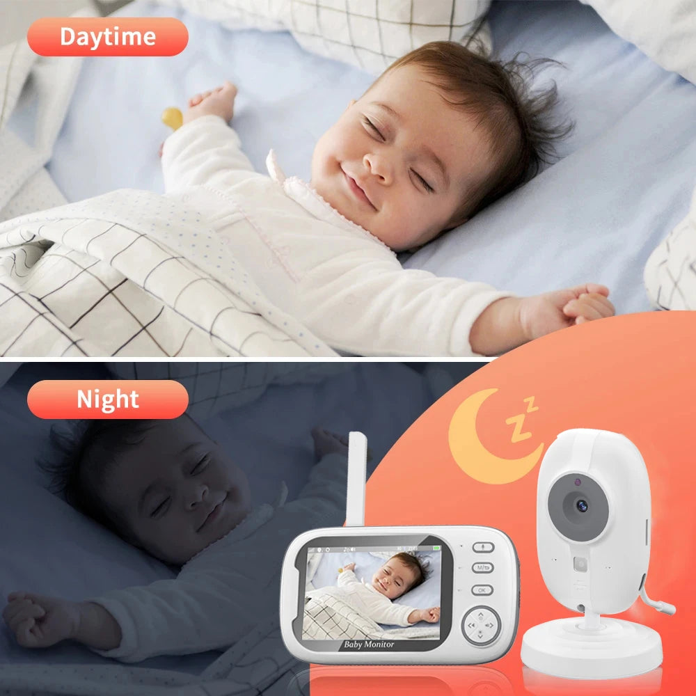 Cdycam New 3.5 inch Wireless Video Baby Monitor Night Vision Temperature Monitoring 2 Way Audio Talk Baby Nanny Security Camera - Shoppiline