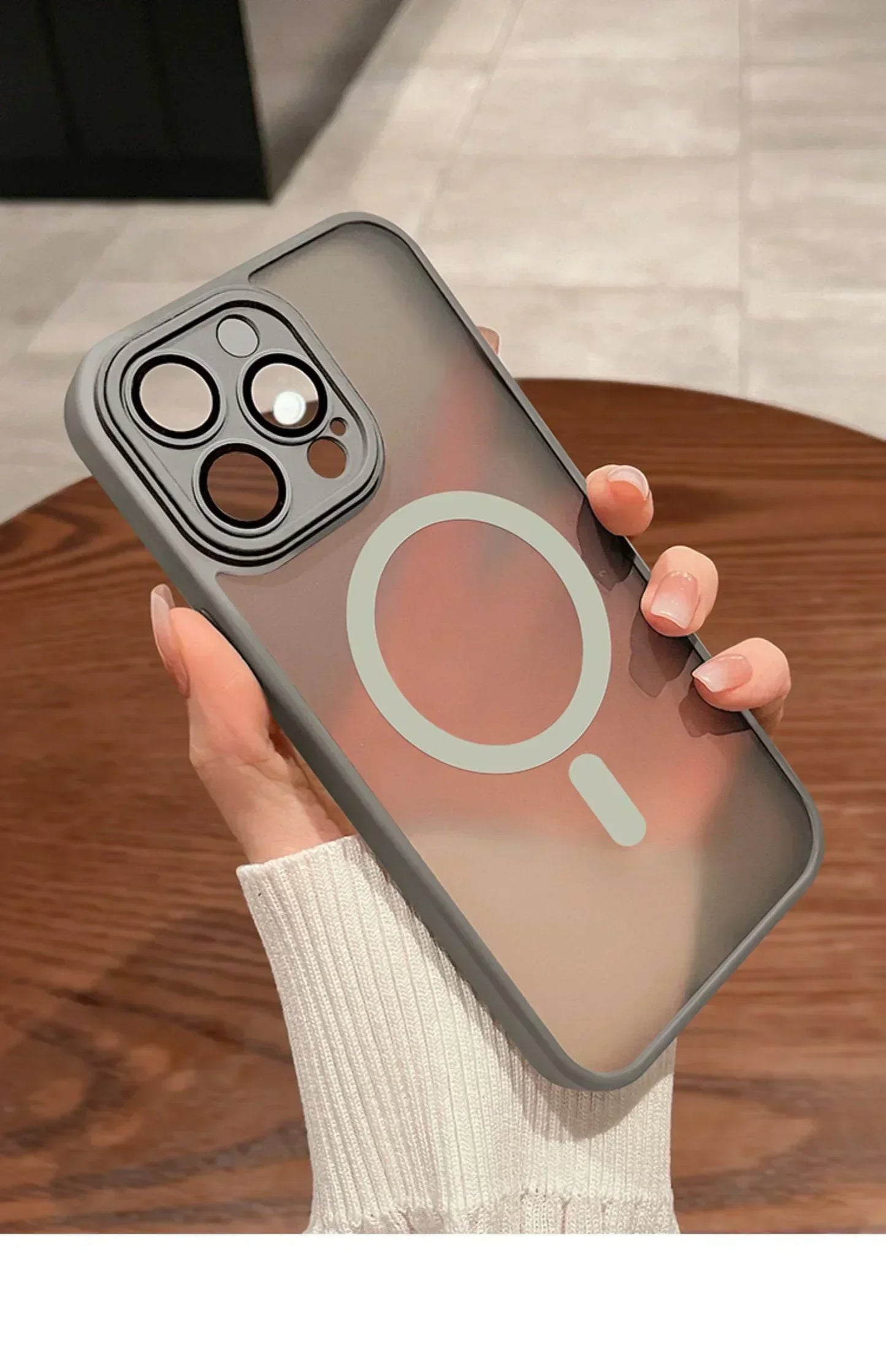 For Magsafe Matte Armor Magnetic Wireless Charging Case For iPhone 11 12 13 14 15 Pro Max Plus Shockproof Lens Protection Cover