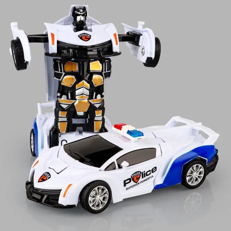 Verformbares Spielzeugauto, Trägheitsaufprall, Ein-Knopf-Verformung, Jungenpuzzle, Kollisionsverformung, Autobot-Roboter