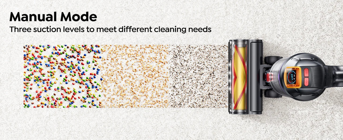 BUTURE VC90 600W 65KPA Suction Power Cordless Vacuum Cleaner Handheld smart Home appliance Removable Battery Mite removal brush