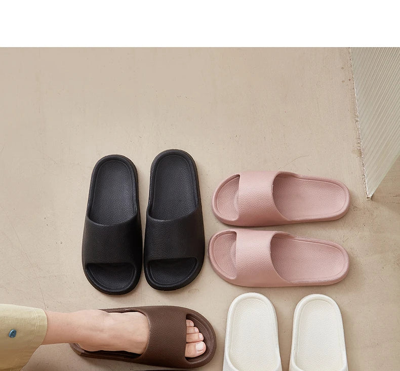 EVA Men Sandals Flip Flops Man Slippers Solid Color Non-slip Soft Sole Comfortable Shower Slippers Outdoor Couple Shoes Summer