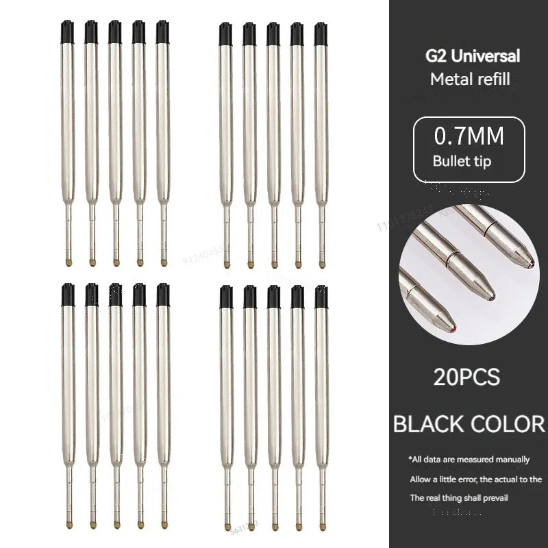 5-20pcs L:3.9 in/99mm Ballpoint Pen G2 Refills for Medium Point Blue Red Black Ink Rods for Office Stationery School Supplies
