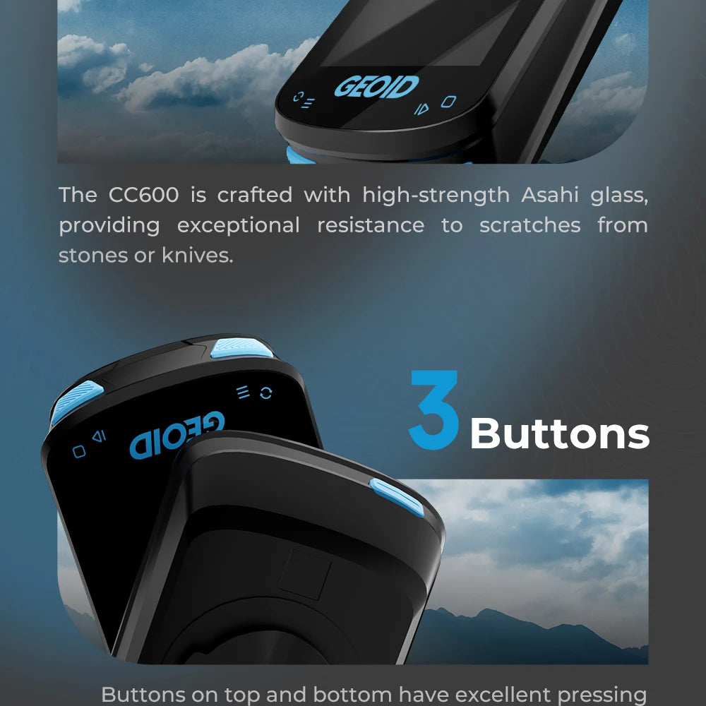 GEOID CC600 Route Navigation Bicycle GPS Computer 11 Languages Wireless Bike Speedometer Automatical WIFI ANT+ Odometer - Shoppiline