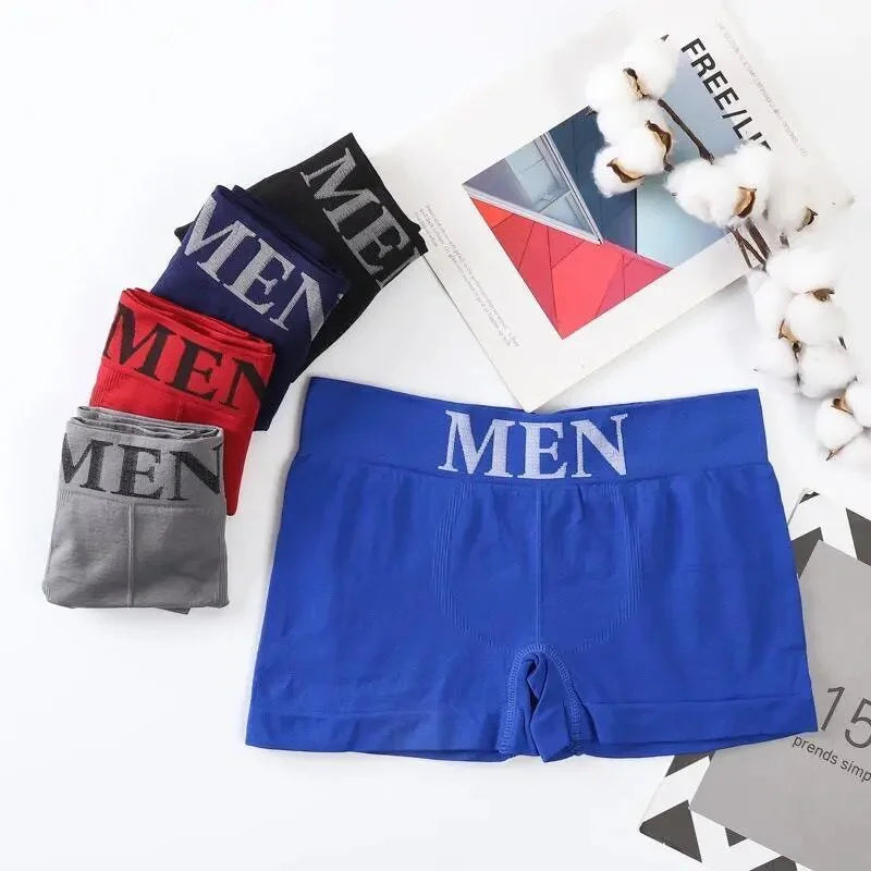 Lot de 5 Boxers Confortables pour Hommes, Couleur Unie, Haute Élasticité, Respirants