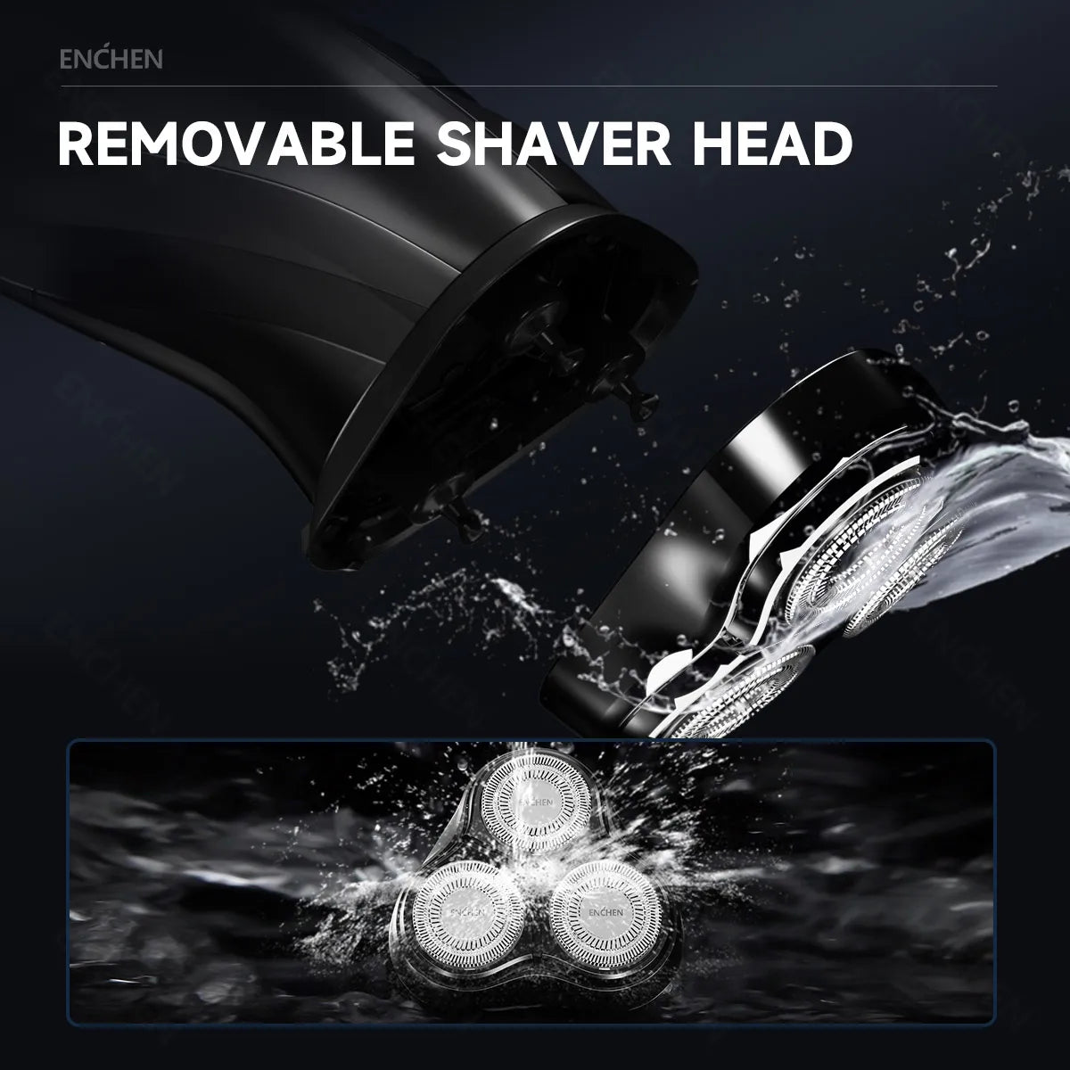 ENCHEN BR-3 BlackStone 3 Original 3D Floating Waterproof Replacement Shaver Blade Head For Men's Cleaning Use