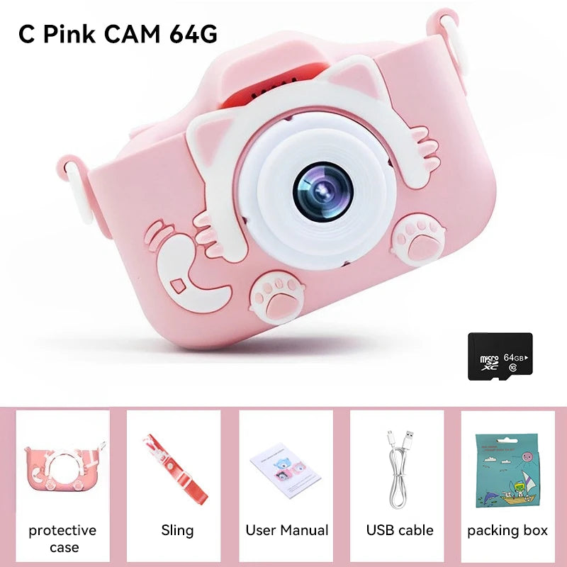 Christmas Children Camera HD 1080P Toddler Digital Video Camera 2.0inch Kids Camera with Silicone Cases Toys for Christmas Gifts - Shoppiline