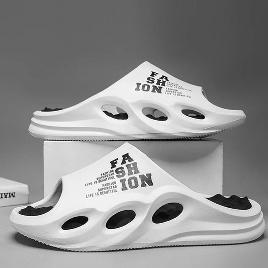 Men Fashion Massage Slippers Indoor/Outdoor Sandals Beach Flip Flop Thick Sole Male Slides Summer Non-Slip Men Shower Slippers - Shoppiline