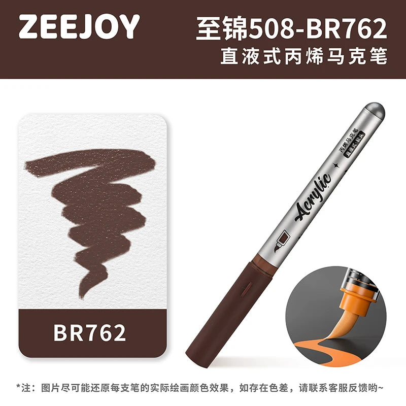 ZEEJOY 120/12/1 Colors Direct Liquid Acrylic Marker Pens Waterproof Pen Soft Brush Nib for Manga School Art Supplies Stationery