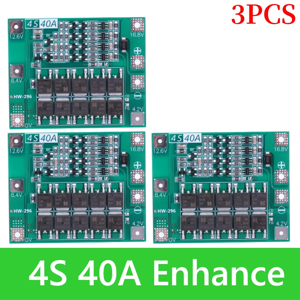 BMS 3S/4S 5A 10A 20A 25A 40A 60A Li-ion Lithium Battery Charger Protection Board 18650 For Drill Motor 12V with Enhance/Balance - Shoppiline