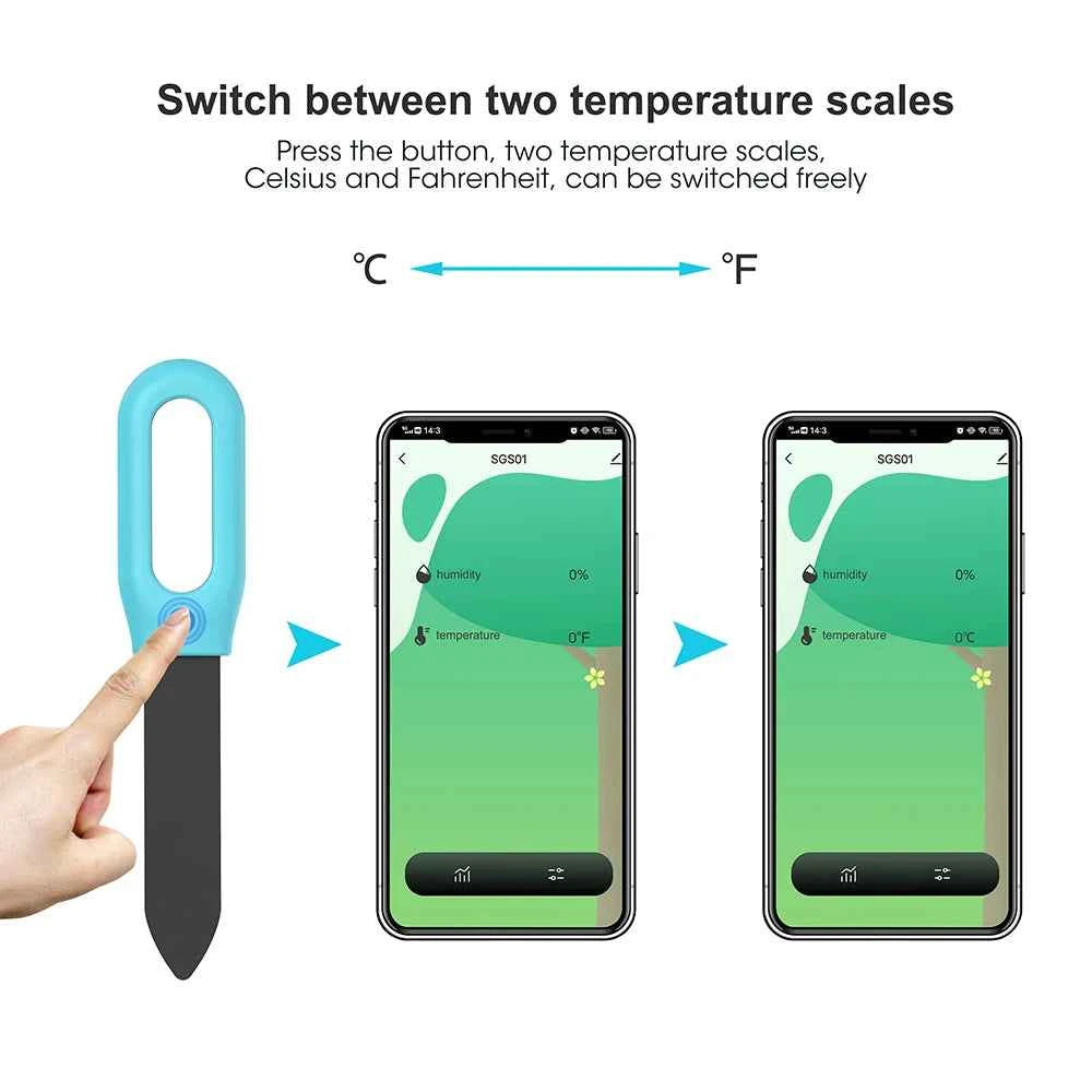 Haozee Tuya Smart Bluetooth Soil Tester Temperature and Humidity Meter Thermo Hygrometer Garden Automation Irrigation Detector