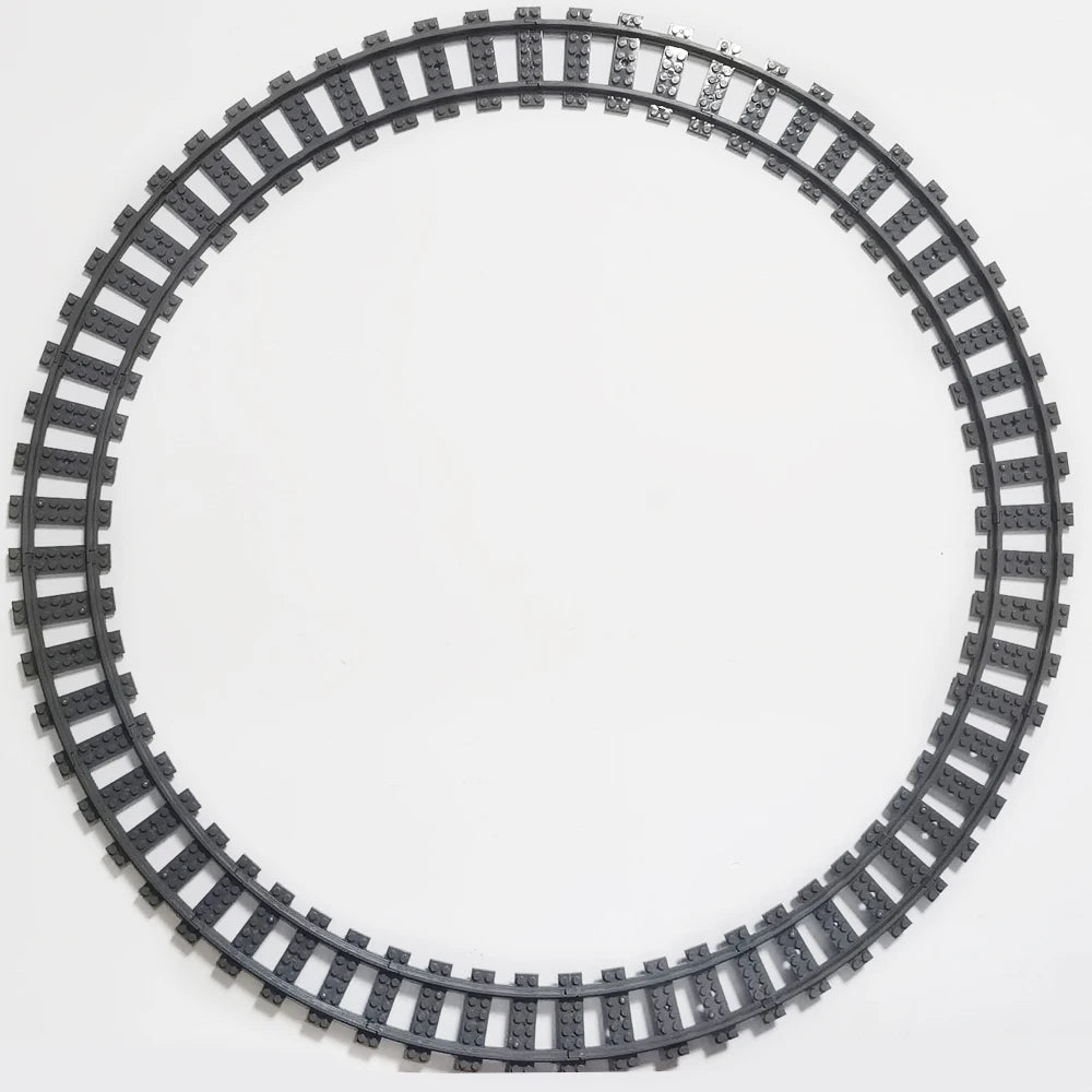 Straight Train Tracks Curved Accessories Car Blocks Building Sets DIY 10-100 Pcs Kids Toys MOC Bricks City Switch Rail Crossing