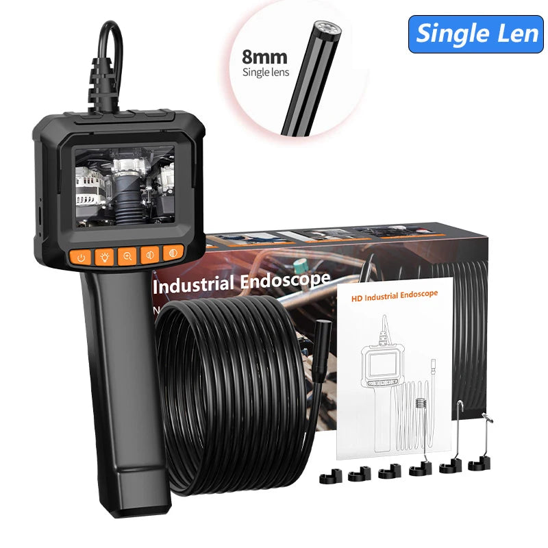 Industrial Endoscope Camera 4.3 "Single Dual Lens HD 1080P Car Inspection Borescope IP67 Waterproof Sewer Camera With LED - Shoppiline