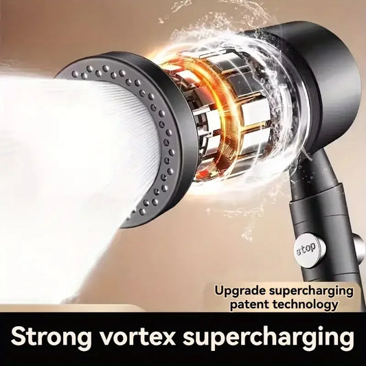 New High Pressure Water Saving Filter Shower Head 5 Modes Handheld Shower Head One Button Stop Bathroom Accessories Set - Shoppiline