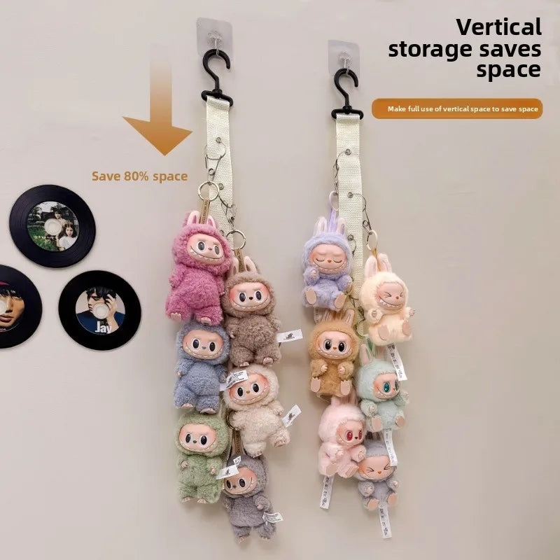 Pendant Storage Display Shelf Doll Wall for Doll Practical Plush Door Behind Clip Wardrobe Wall Hanging Storage Bag