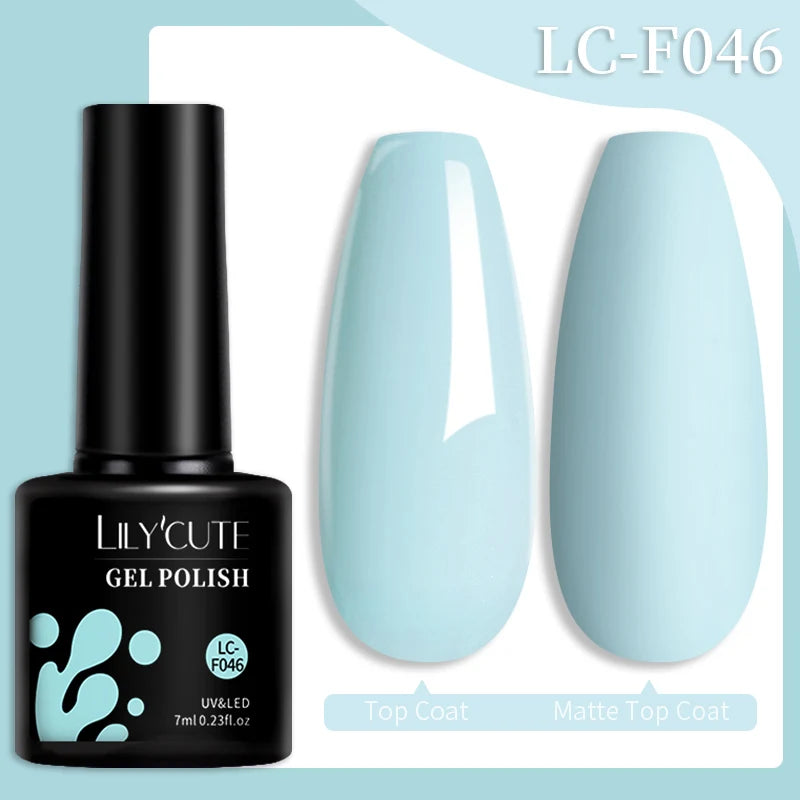 LILYCUTE 129 Colors 7ML Nail Gel Polish Nail Supplies Vernis Semi Permanent Nail Art Manicure Soak Off LED UV Gel Nail Varnishes