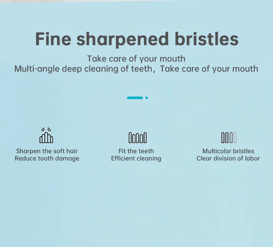 Tongwode Sonic Electric Toothbrush IPX7 Waterproof Adult Couple Home Use Soft Bristle Replaceable With 6 Tooth Brush Heads
