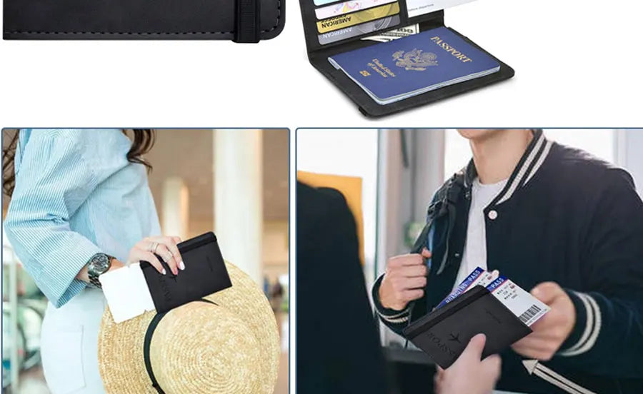 Reisepasshülle für Reiseutensilien Reisepass-Brieftaschen-Etui für Reisezubehör, Reisepassbuchhüllen für Damen/Herren