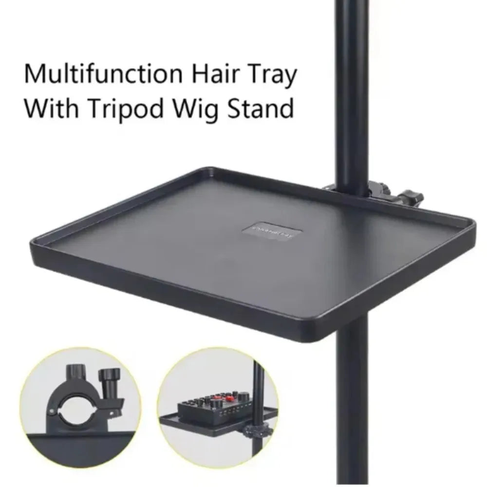 2026 Hair Tray for Tripod Wig Stand - Organizer for Crochet Hair Clips Scissors Comb Cards Convenient Hair Wig Tooling