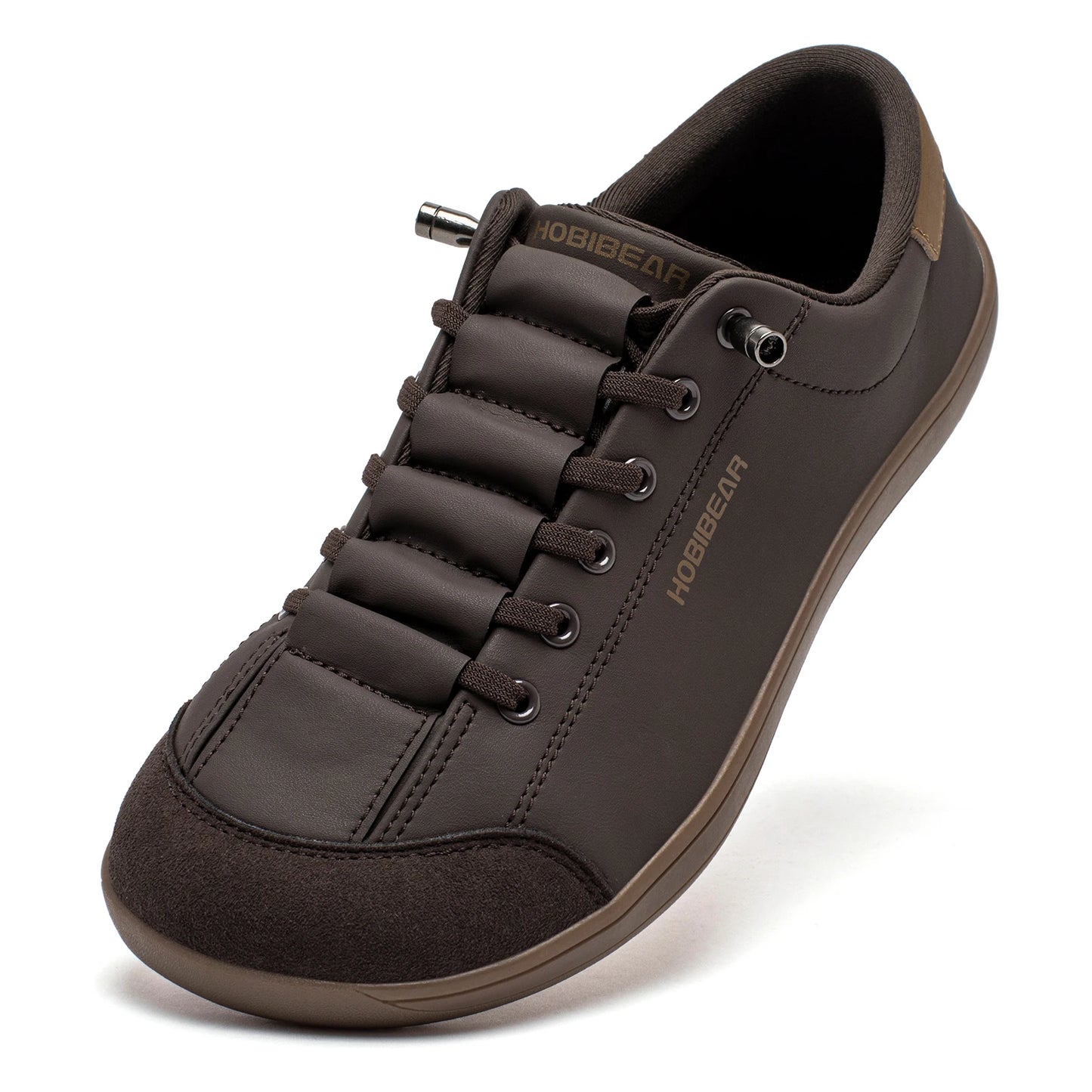 HOBIBEAR Unisex Barefoot Wide Toe Shoes Women Men Artificial Leather Minimalist Sneakers Adjustable Slip On Walking Shoes - Shoppiline