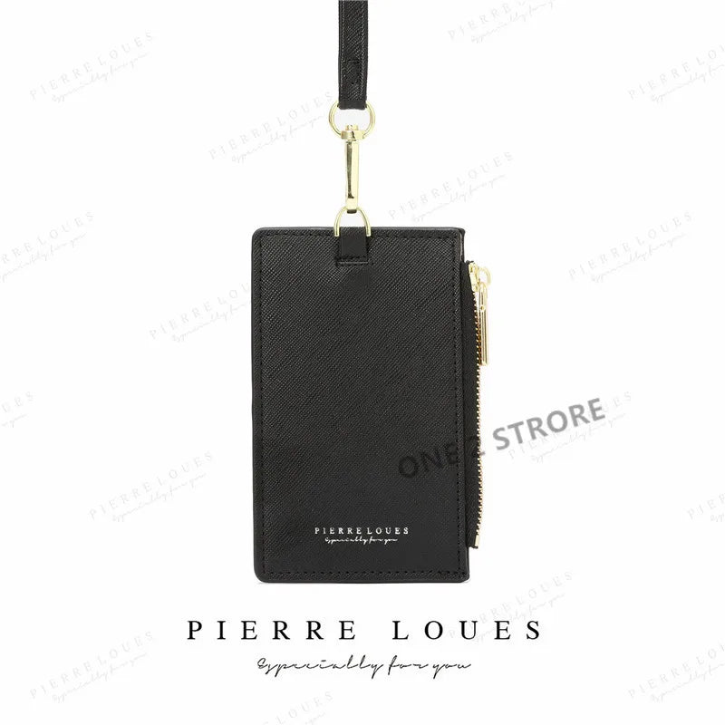 Desk Accessories Office PU Leather Card Holder Zipper Sleeves Photocard Large Capacity ID Card Holder Luxury Photocard Holder