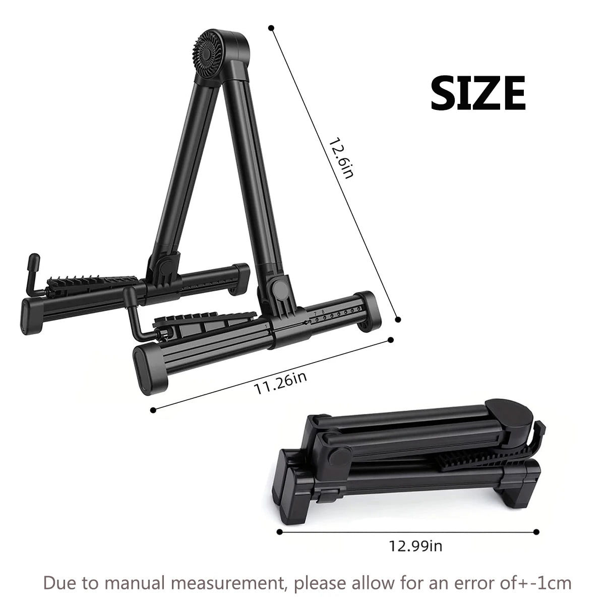 Miwayer Adjustable Universal Guitar Stand - Foldable ABS/Silicone Holder for Acoustic/Electric Guitar, Ukulele, Violin & Banjo