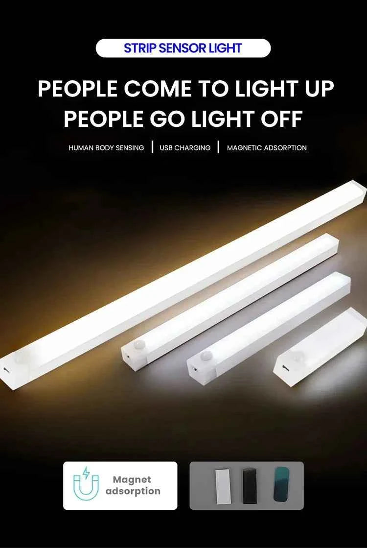 Wireless LED Night Lights Motion Sensor Lights Closet Kitchen Night Lights Bedroom Detector Light Cabinet Staircase Backlit