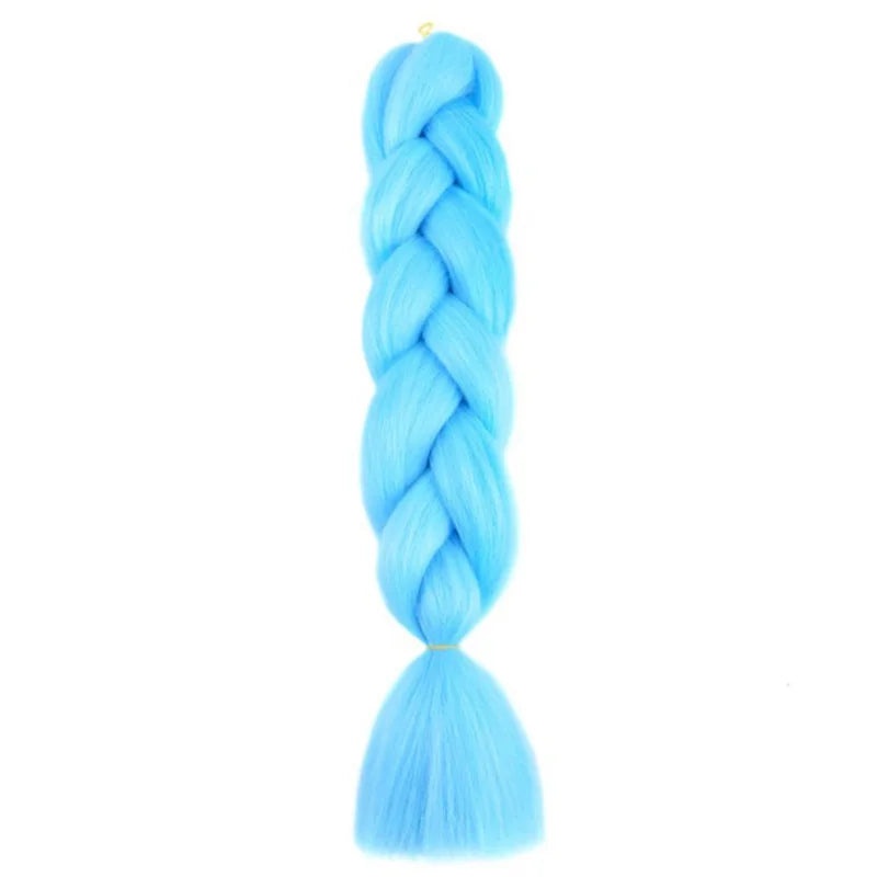 Extensions de cheveux synthétiques de 24 pouces, texture lisse Yaki, pour tresses Jumbo, boîte longue, pour femmes, Dreadlocks