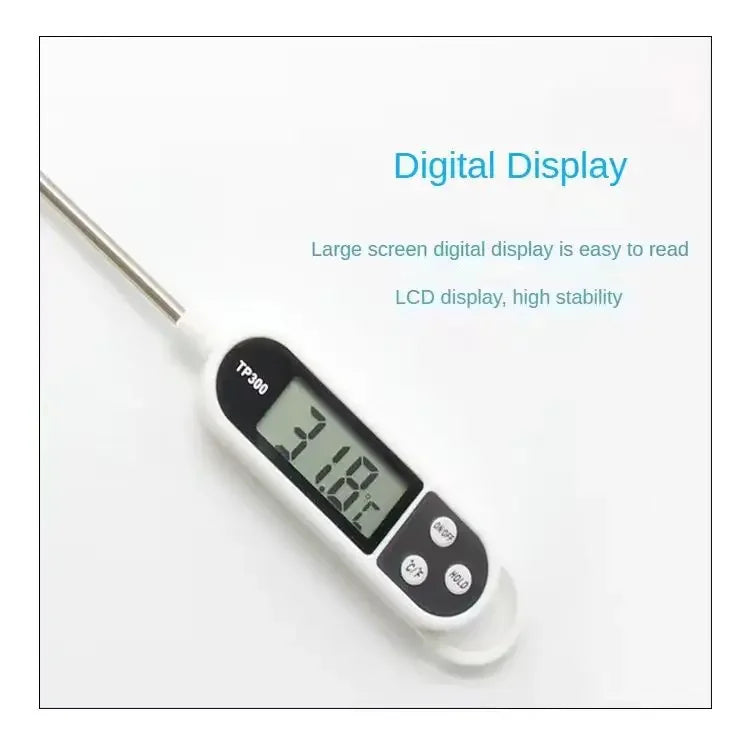Haushalts-Lebensmittelthermometer mit Edelstahlsonde, Stift-Typ, Milchtemperatur, Kochthermometer