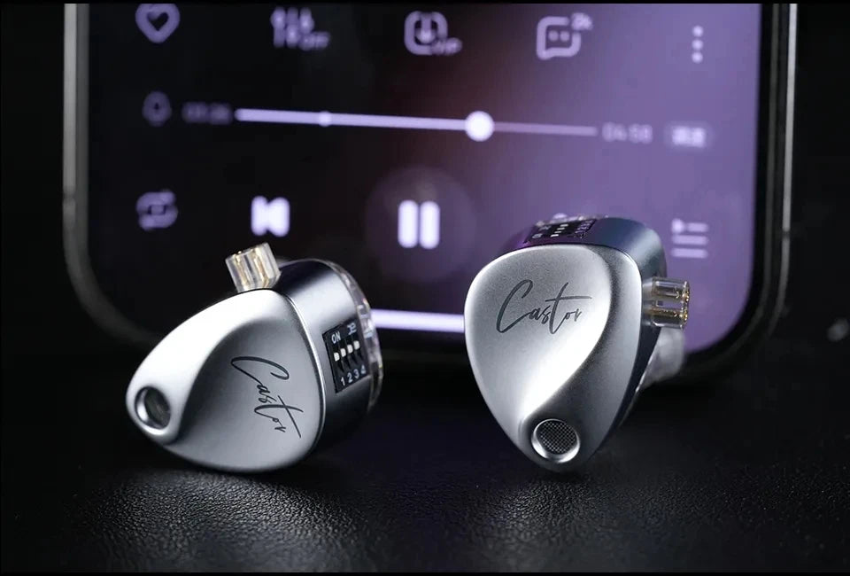 KZ Castor Wired Earphone Improved Bass HiFi Earphones 2 Dynamic Tunable Balance Monitor Headset Noise Cancelling Earbuds