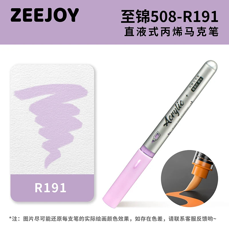 ZEEJOY 120/12/1 Colors Direct Liquid Acrylic Marker Pens Waterproof Pen Soft Brush Nib for Manga School Art Supplies Stationery