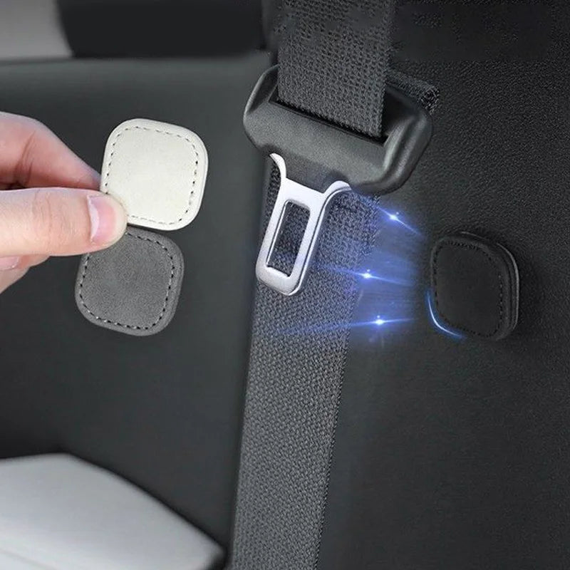 1/2pcs Suede Magnetic Suction Car Seat Belt Fixing Clips Auto Belt Holder Stabilizer Fastener Adjustable Clip Seatbelt Stopper