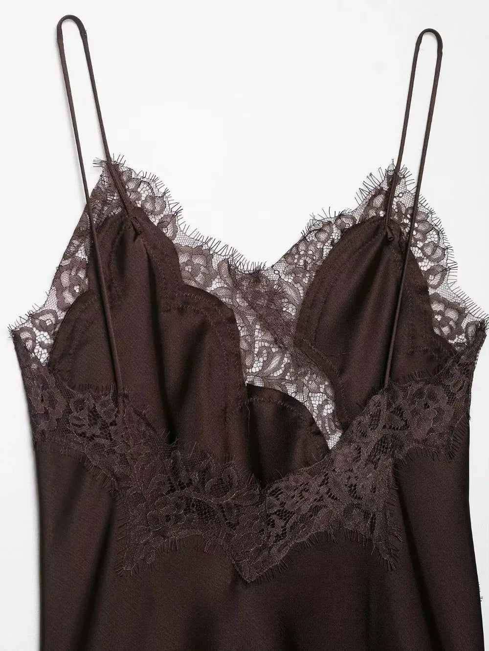 Elegant Asymmetrical Lace Lace Patchwork Top Sleeveless Backless Camisole Tops V Neck Sexy Lace Women tank top Summer Wear