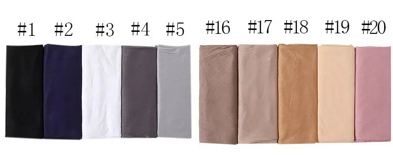 Modal Cotton Jersey Hijab Scarf For Women Stretch Shawl Plain Muslim Headband Fashion Solid Color Long Muffler 170*60cm