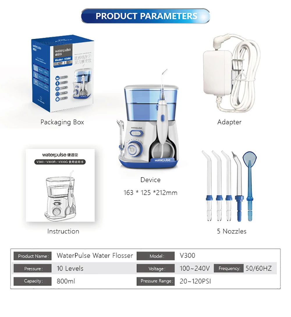 Oral Irrigator Dental Water Flosser for Teeth High Pressure Electric Dental Irrigator Water Flosser Mouth Washing Machine 800ML - Shoppiline