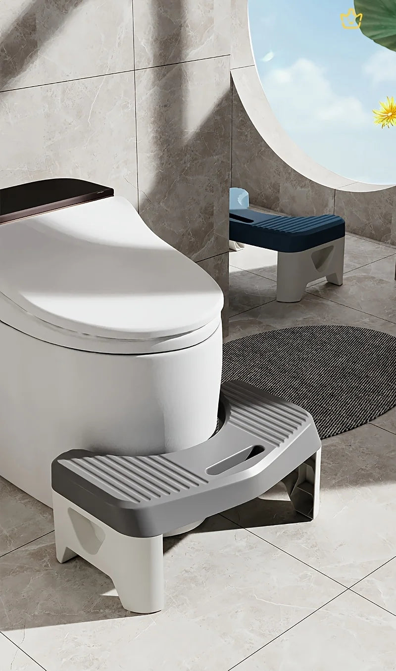 1Pc Toilet Stool for Bathroom, Comfort Toilet Stool for Adult Kids Pregnant Women, Squatting Aid Footstool, Anti Slip Thickening